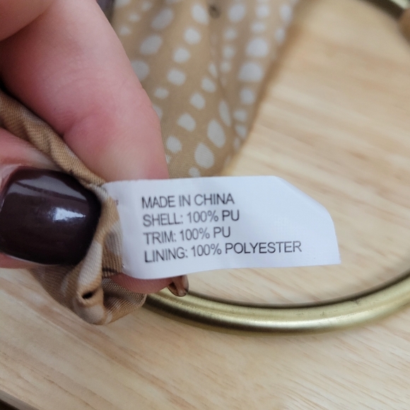 Elle Jae Gypset Painted Desert Ring Satchel in Dust Mesh Flower Detail Vegan - Picture 11 of 13